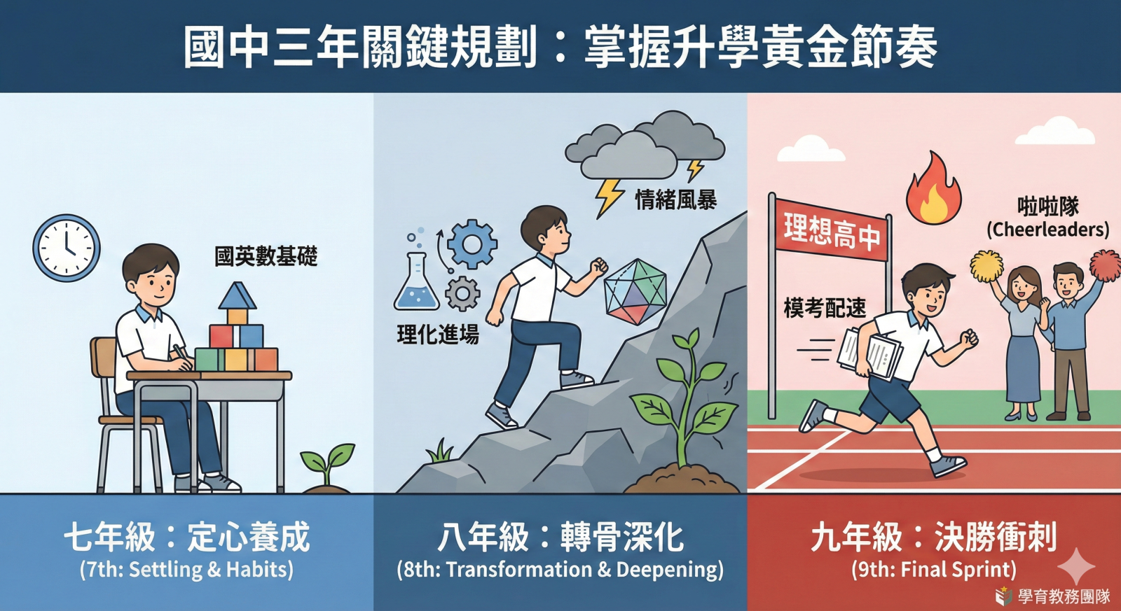 國中三年學習規劃圖